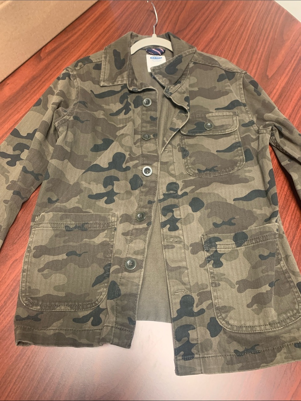 Old Navy Boys Olive Camo Field Jacket